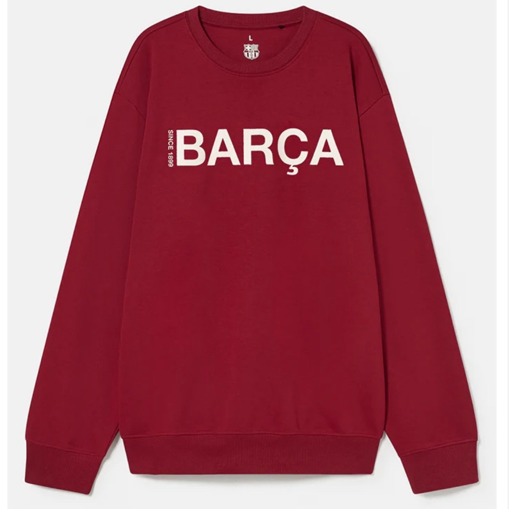 NWT Official BARÇA FC sweatshirt in maroon men’s size M